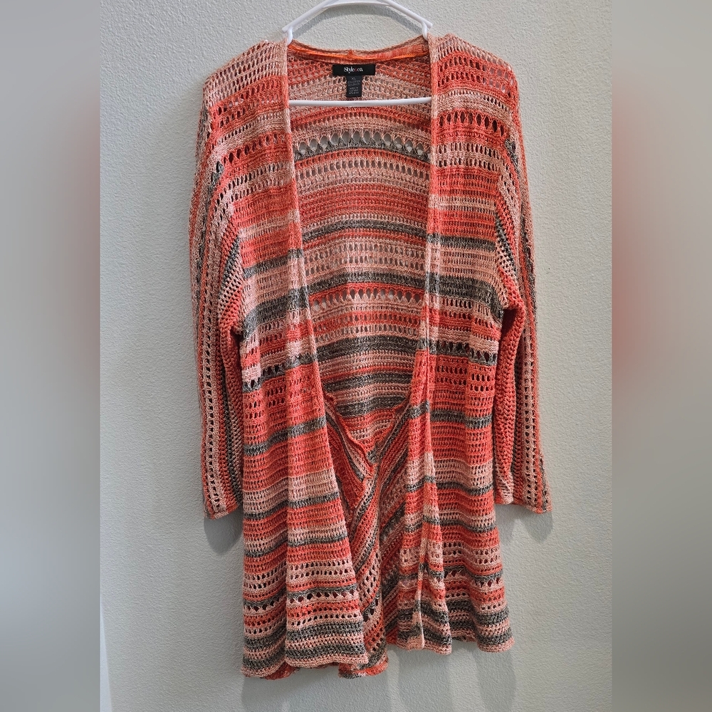 Style &Co Crochet Knit cardigan size XL